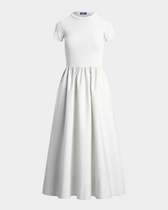 Cotton Short-Sleeve Dress